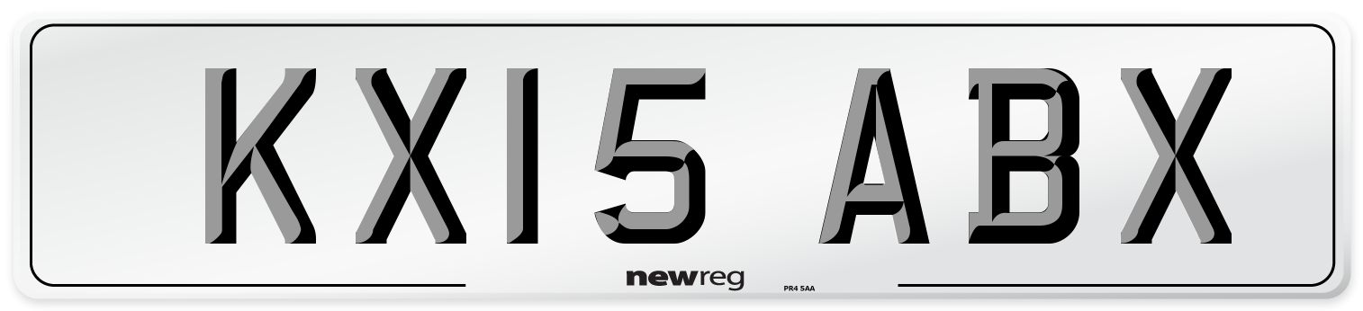 KX15 ABX Number Plate from New Reg